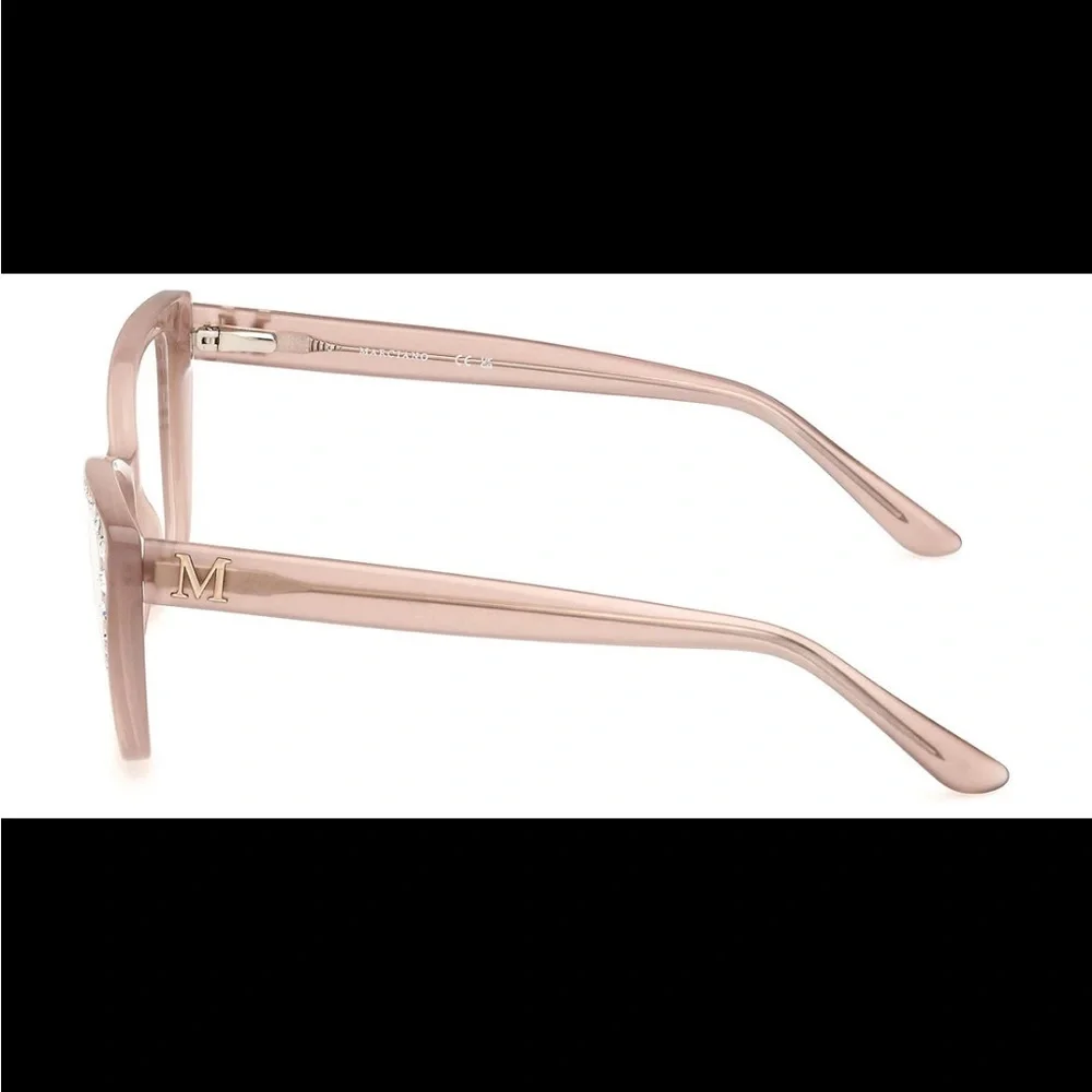 Marciano/Guess GM50001 059 Beige Plastic CatEye Eyeglasses Frame 56-16-145 NEW